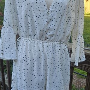Nasty Gal White Polka Dot Jumpsuit